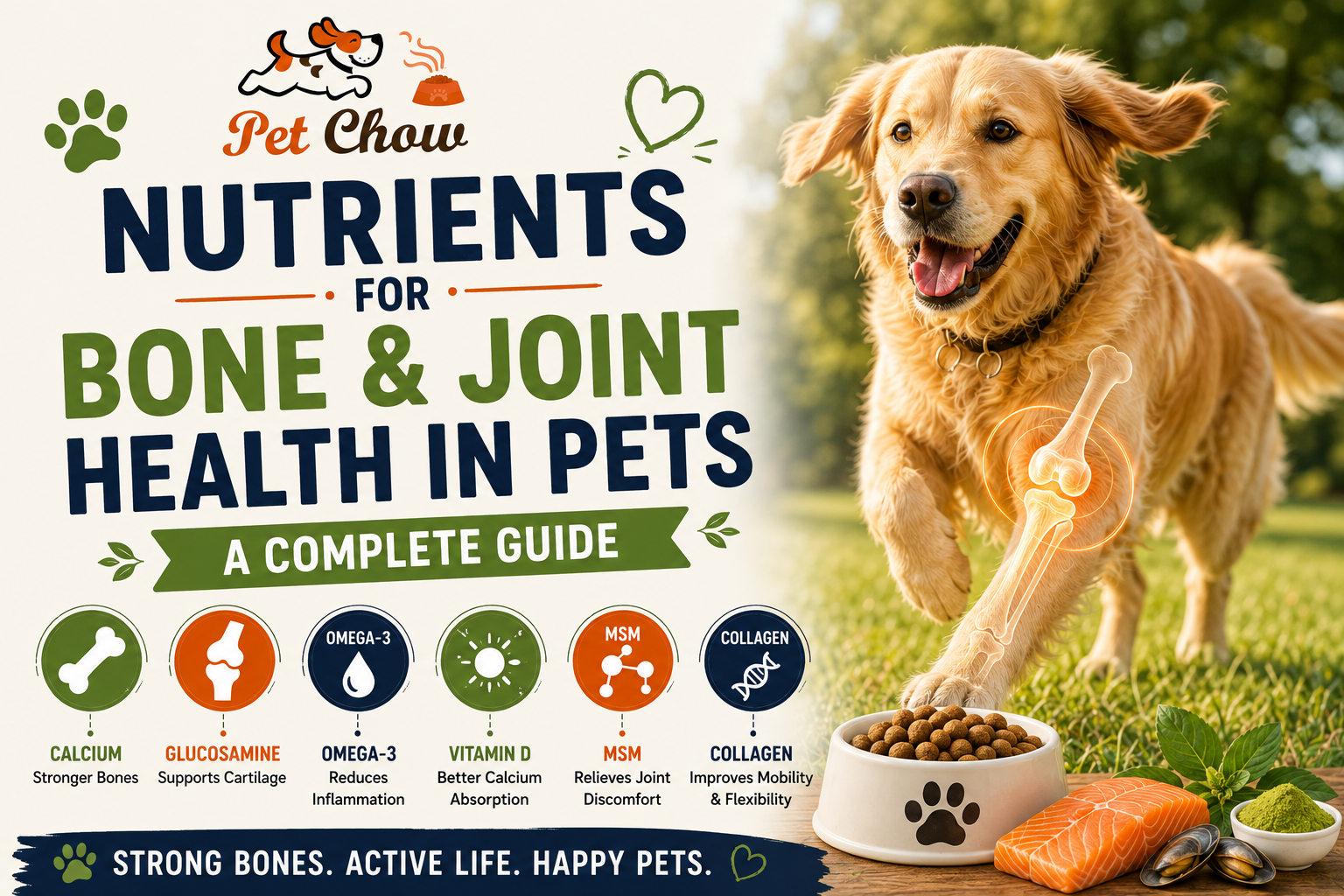 Nutrients for Bone and Joint Health in Pets: A Complete Guide