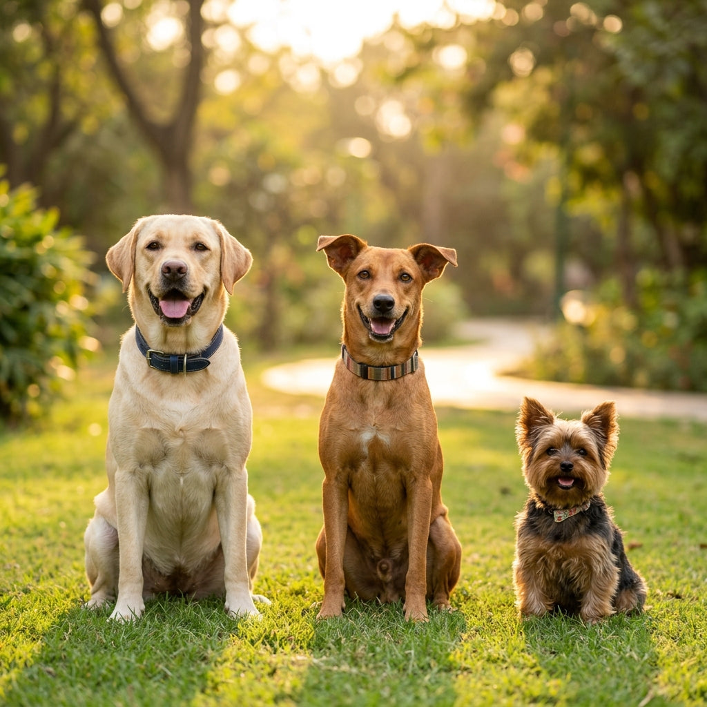 Happy dogs together